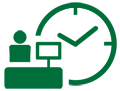 Icon Empfang und Uhr