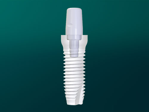 Weißes Implantat. Grafikvorlage Zirkolith ®